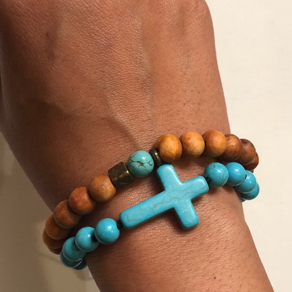 🆕Wood Bead Fashion Stretch Bracelet - Picture 4 of 4
